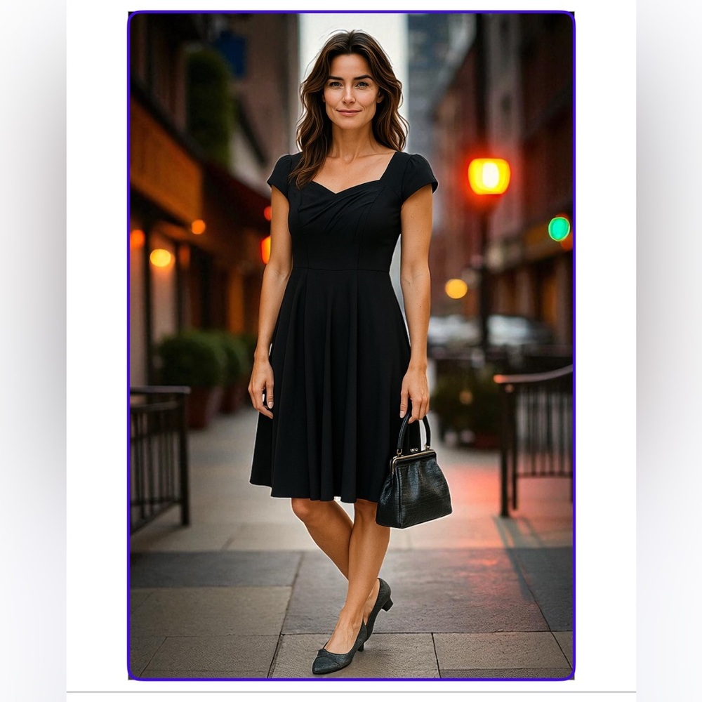 Nice black kitten heels , perfect for many occasions.